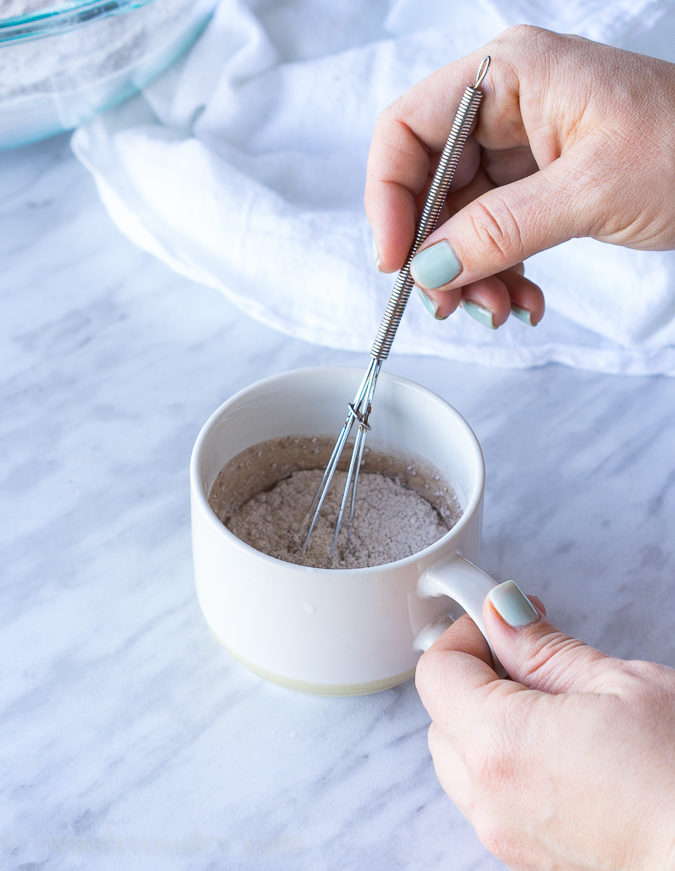 This 3 ingredient Chocolate Molten Lava Mug Cake is ridiculously easy and so perfect for a quick dessert! 