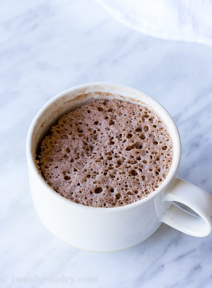 This 3 ingredient Chocolate Molten Lava Mug Cake is ridiculously easy and so perfect for a quick dessert! 