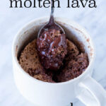 This 3 ingredient Chocolate Molten Lava Mug Cake is ridiculously easy and so perfect for a quick dessert!