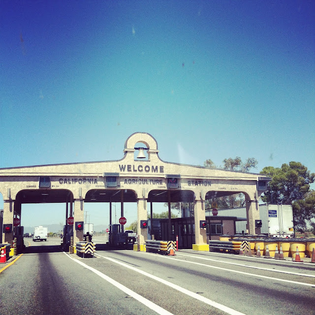 The California border crossing.