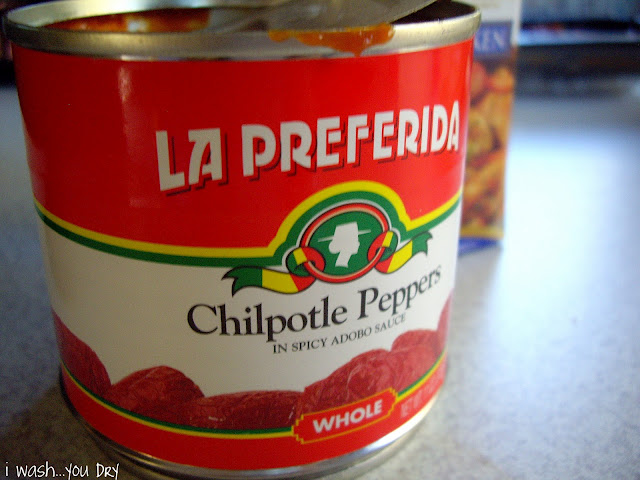 A close up of a can of Chilpotle Peppers. 