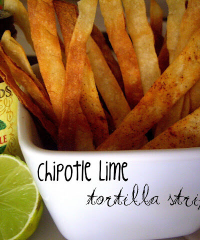 A bowl displaying homemade tortilla strips.