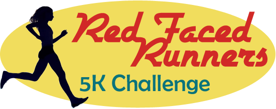 Logo saying: \"Red Face Run - 5k Challenge\"