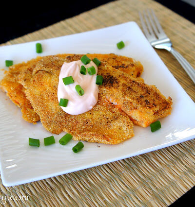 Pan Fried Cajun Tilapia displayed on a plate