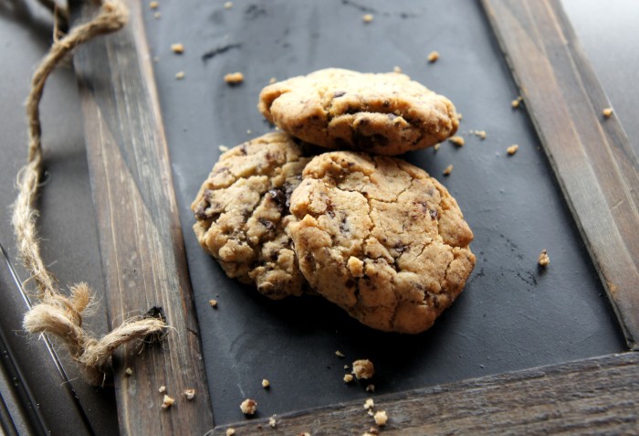 Three cookies displayed on a table