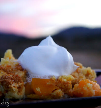 Dutch Oven Peach Cobbler