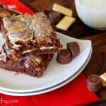 Gooey Rolo Cake Bars