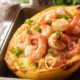 spaghetti squash with garlic shrimp