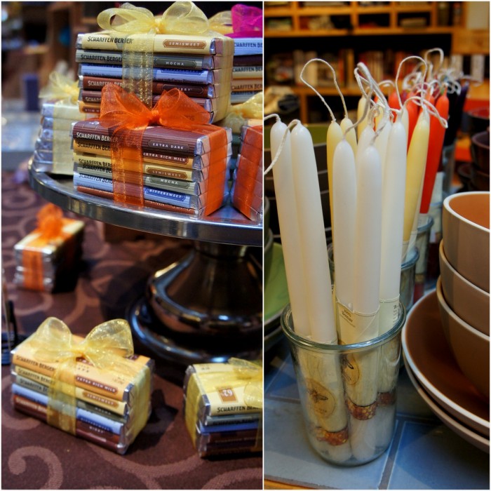 Food and candles at the Farmers Market in San Fransisco