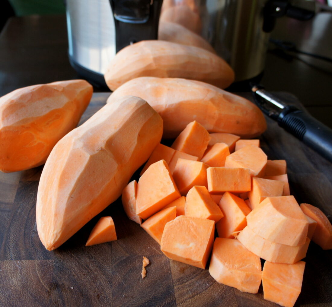 Sweet potatoes diced