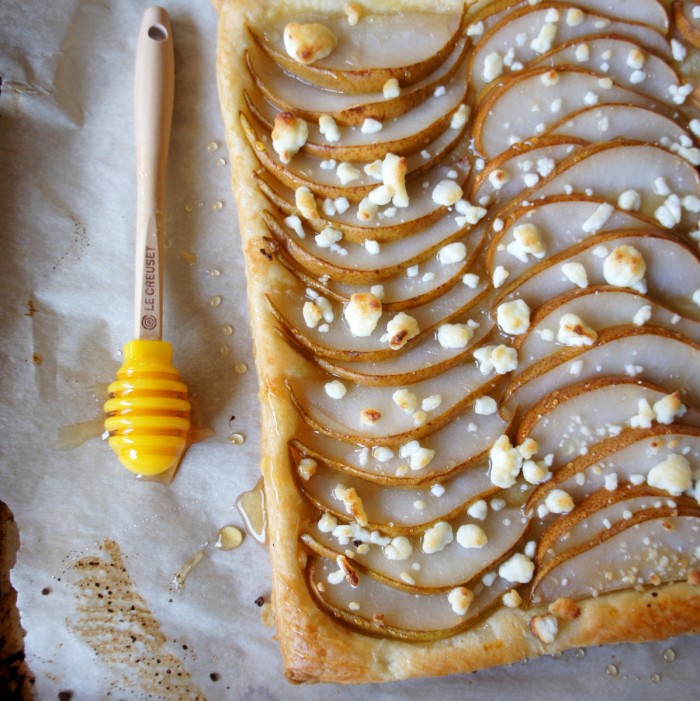 Pear, Goat Cheese and Honey Tart