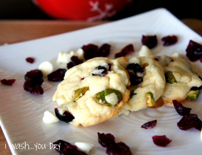 A close up of a plate of White Chocolate Trail Mix Cookies