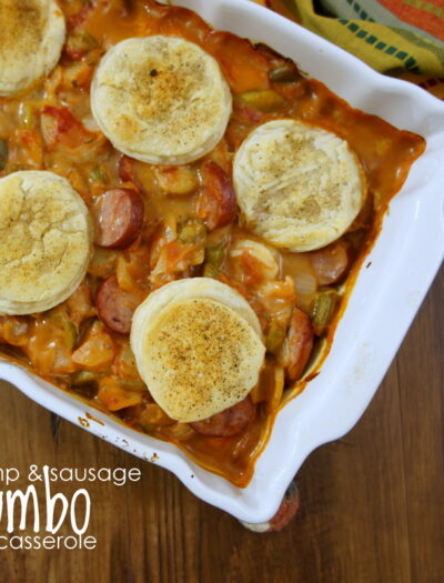 Shrimp & Sausage Gumbo Casserole