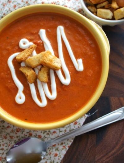 Creamy Sun Dried Tomato and Basil Soup