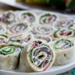 Salami, Olive and Cream Cheese Pinwheels