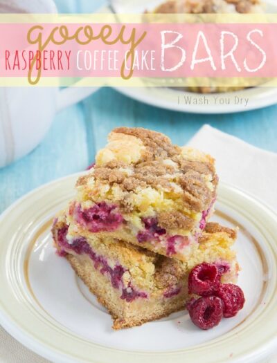 Gooey Raspberry Coffee Cake Bars