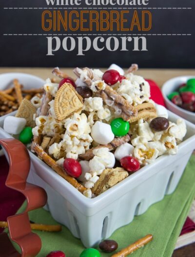 White Chocolate Gingerbread Popcorn