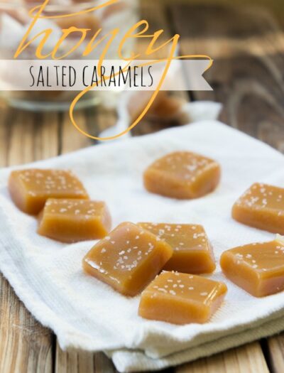 A plate of small caramel squares