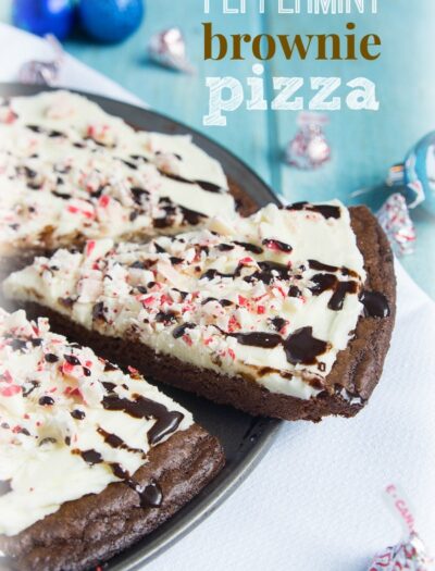 Peppermint Brownie Pizza