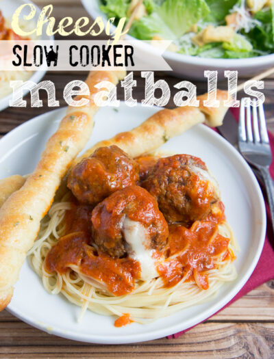 Cheesy Slow Cooker Meatballs