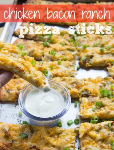 Chicken Bacon Ranch Pizza Sticks