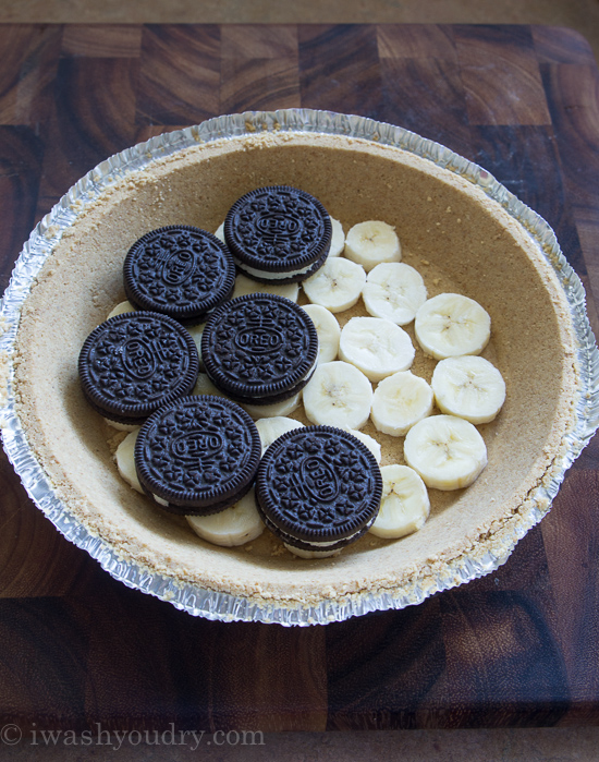 No Bake Banana Oreo Cream Pie