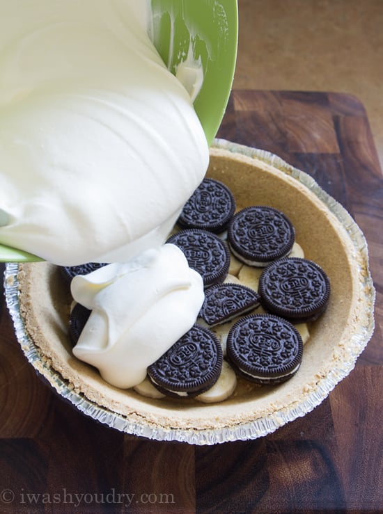 No Bake Banana Oreo Cream Pie