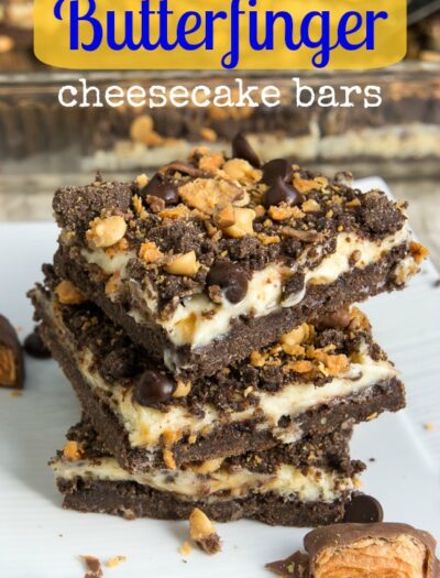 Butterfinger Cheesecake Bars