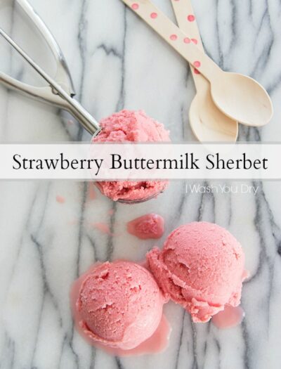 Strawberry Buttermilk Sherbet