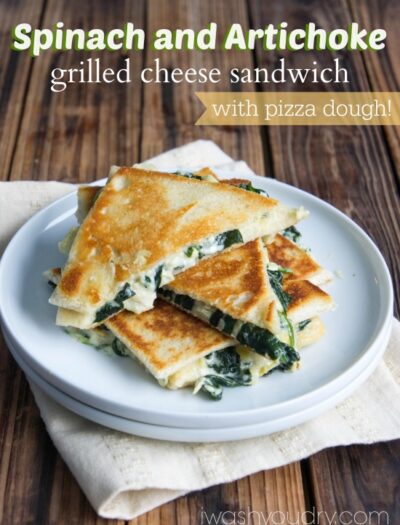 Spinach and Artichoke Grilled Cheese Sandwich