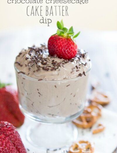 Chocolate Cheesecake Cake Batter Dip