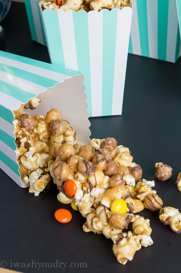 Peanut Butter and Chocolate Popcorn Crunch Mix