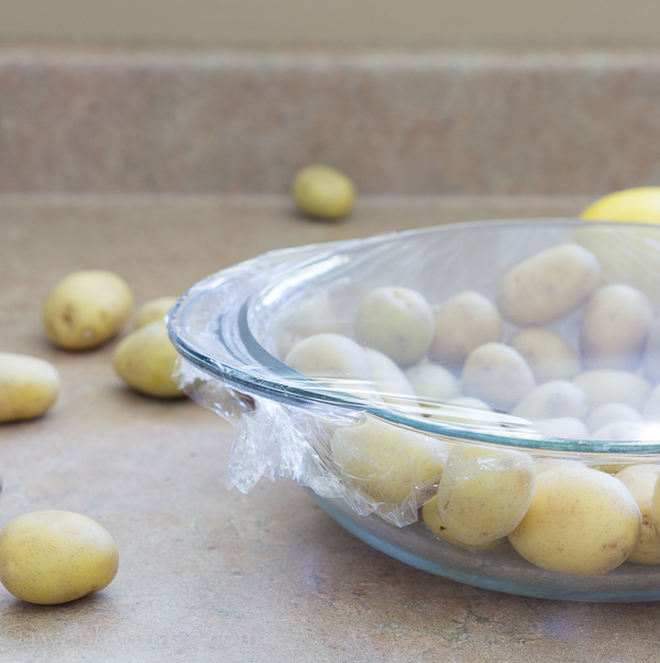 10 minute Pan Roasted Lemon Potatoes with Dill