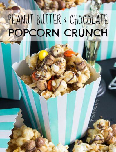 Peanut Butter and Chocolate Popcorn Crunch Mix