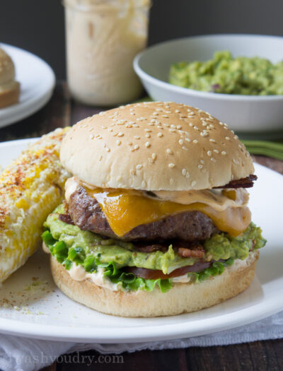 Spicy Guacamole Bacon Burger