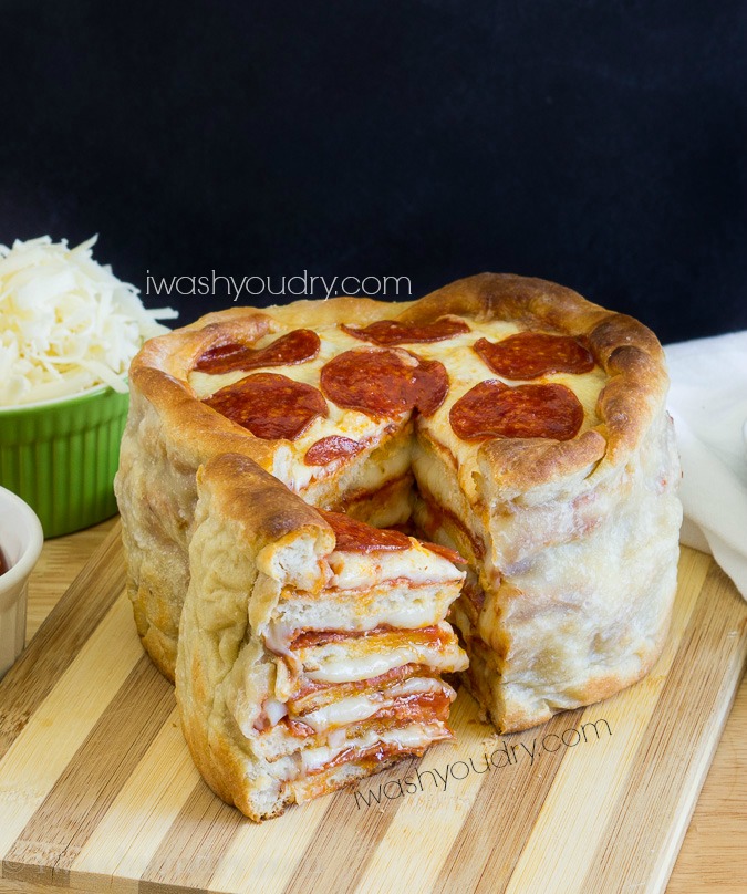 THEE Pizza Cake! Layers upon layers of delicious pizza made in less than an hour! 