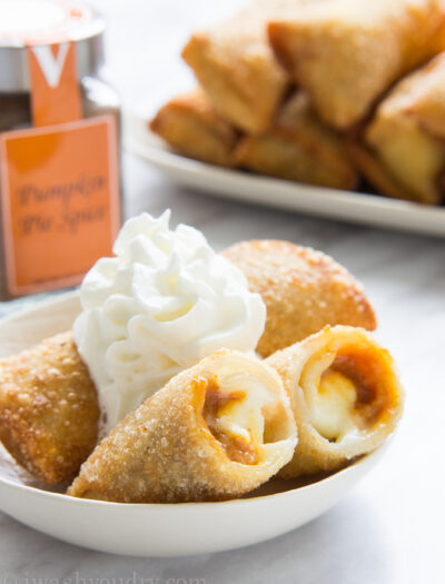 Pumpkin Cheesecake Egg Rolls