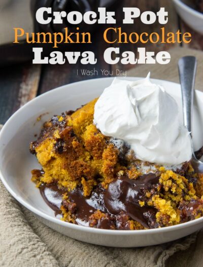 Crock Pot Pumpkin Chocolate Lava Cake