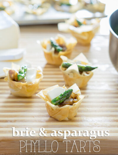 Brie and Asparagus Phyllo Tarts