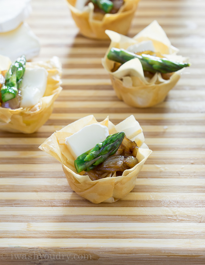 Brie and Asparagus Phyllo Tarts