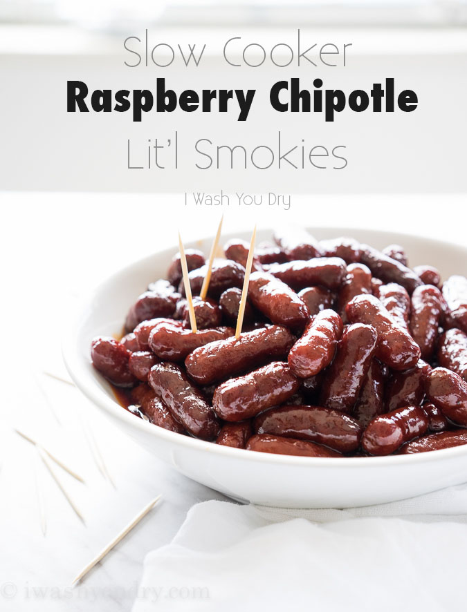 Slow Cooker Raspberry Chipotle Litl Smokies