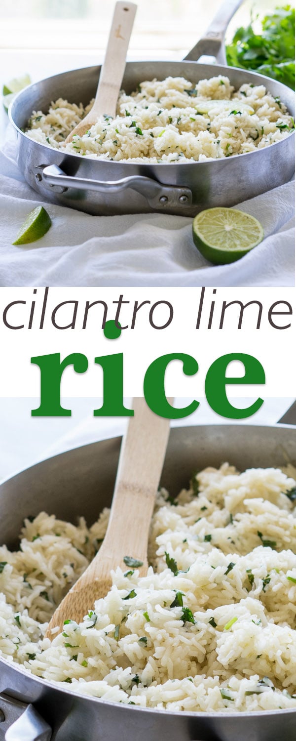 Super simple Cilantro Lime Rice, just like Cafe Rio!