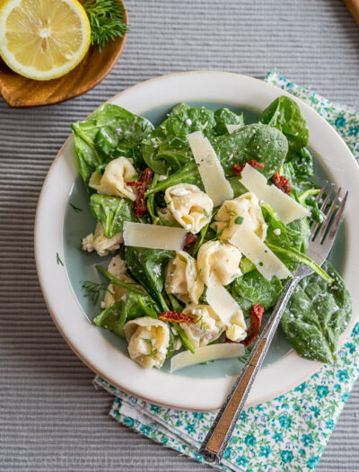 Greek Spinach-Tortellini Salad