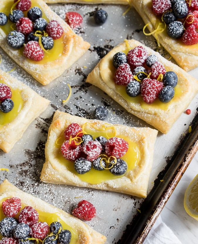 Lemon Berry Cheesecake Puff Pastries