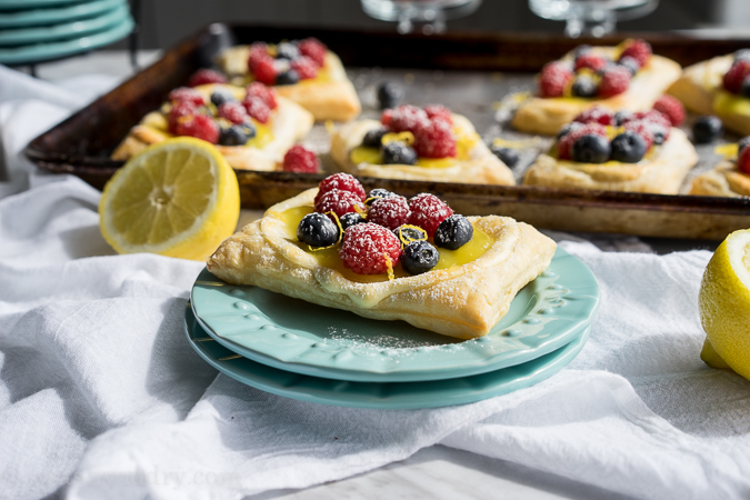 Lemon Berry Cheesecake Puff Pastries