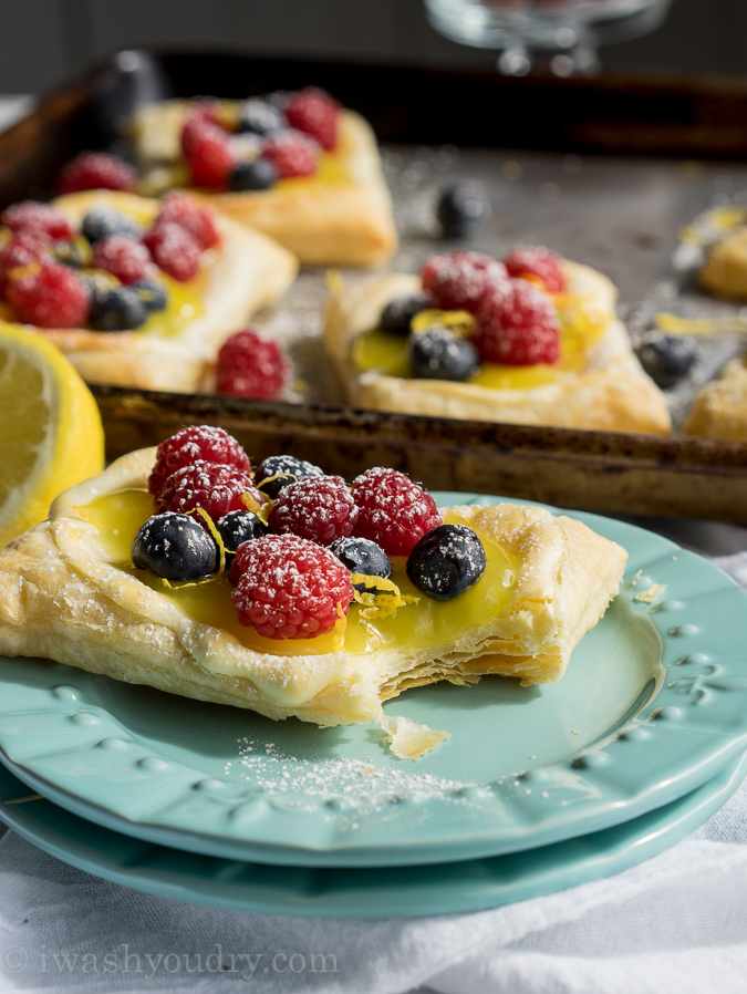 Lemon Berry Cheesecake Puff Pastries