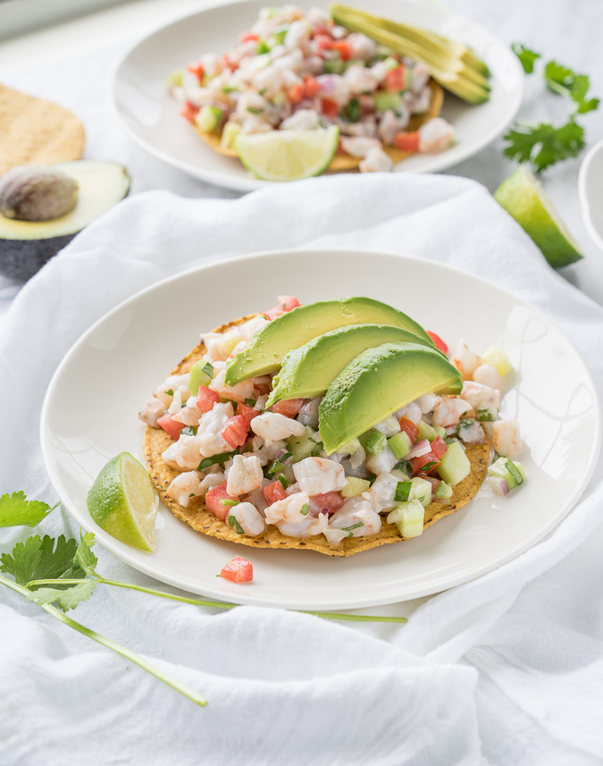 Shrimp Ceviche Tostada