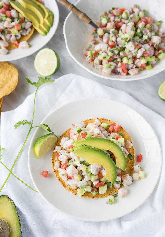 Shrimp Ceviche Tostada