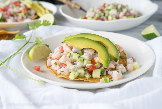 Shrimp Ceviche Tostada