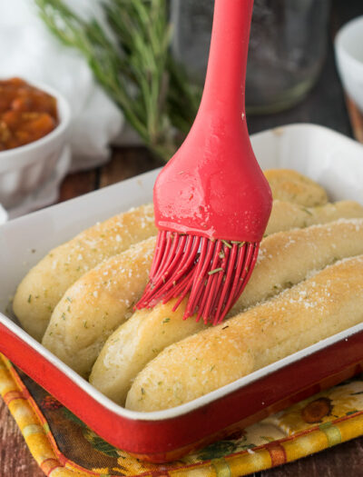 Small Batch Garlic Parmesan Breadsticks-